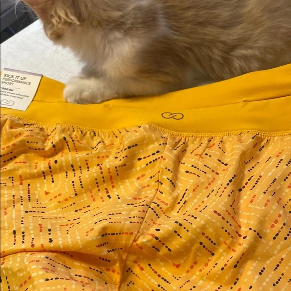 CALIA by Carrie Underwood Orange Bubble Mini Shorts - Picture 3 of 5